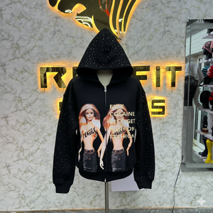 Sudadera con Capucha Deportiva de Corte Perfecto, Edición Deportiva, la Más Demandada, con Cremallera, Estampado Puff, Fabricada en Fábrica, Precio Económico, Sudaderas para Hombre - Product Image 1