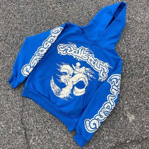 Sudadera con capucha de lavado ácido con estampado de gran tamaño Vintage Streetwear sudaderas con capucha al por mayor sudadera bordada con logotipo personalizado - Product Image 6