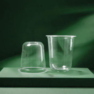 ถ้วยพลาสติก PET แบบใสพร้อมฝาปิดถ้วยพลาสติก PP แบบใช้แล้วทิ้งสำหรับน้ำขนมชาบับเบิลบเบิ้ล - Product Image 2