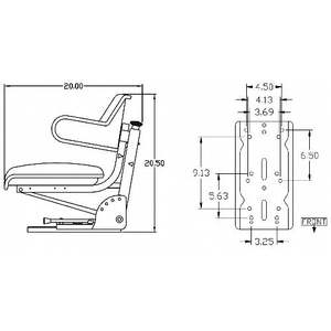 Asiento envolvente de alta resistencia para tractor agrícola con suspensión - Product Image 4