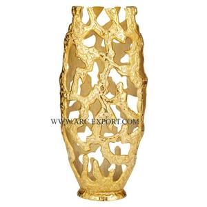 Florero de Latón Sólido de Alta Calidad, Dorado y Pulido, Accesorio Decorativo Clásico para Mesa, Floreros Modernos, Macetas Metálicas - Product Image 5