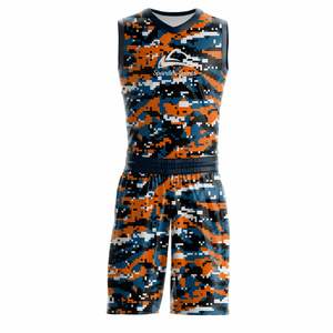 Vêtements de basket-ball respirants personnalisés OEM Ensemble de basket-ball de conception personnalisée Uniforme de basket-ball athlétique par sublimation - Product Image 1