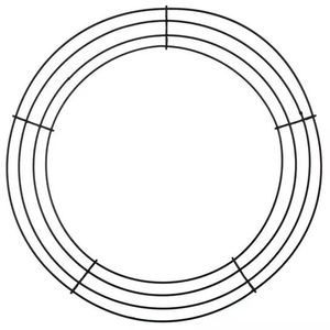 Round <b>Metal</b> Wire <b>Wreath</b> <b>Frame</b> Black for DIY Crafts Floral Arrangement 16 Inch <b>Wreath</b> Base for Holiday and Seasonal <b>Wreaths</b> - Product Image 1