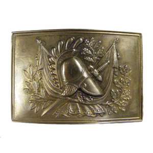 Reproduction. C'est une boucle de ceinture napoléonienne. Boucle de ceinture ou plaque de ceinture du Bureau de la Marine française. - Product Image 4