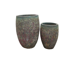 Nordic Tall Bubble Atlantis Pots de fleurs en céramique émaillée Lot de 2 Application pour la maison et le jardin Pot en argile de poterie pour plantes et fleurs - Product Image 4