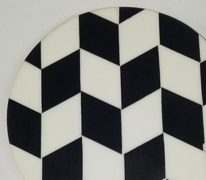 Posavasos de Bambú Hechos a Mano con Hermosa Incrustación de Resina, Resistentes al Calor, Ecológicos, Cuadrados, de 10 mm de Grosor, Juego de Posavasos Únicos para Mesa de Té - Product Image 3