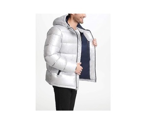 Chaqueta Acolchada Impermeable para Hombre, Nueva Moda Casual 2025, Personalizada con Estampado Completo, Cuello Alto, Estilo Urbano - Product Image 2