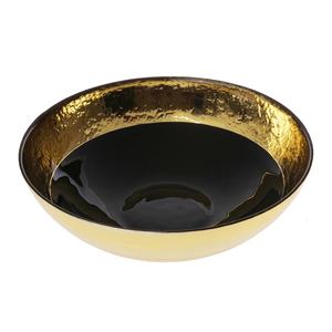 Bol de service en métal fantaisie couleur or et noir fini forme Antique meilleure qualité vaisselle de dîner bols de service japonais élégant - Product Image 1