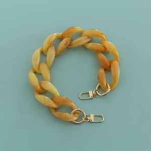 Correa de hombro de resina personalizada, accesorio de cadena de bolso OEM, cadena de bolso de resina bohemio, Asa de declaración hecha a mano - Product Image 3