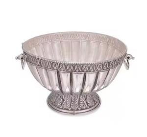 Metal Dates <b>Bowl</b> Ramadan Kareem Islamic Table Decor Fruit Dry Fruit Arabic Style Serving Dish Elegant Home Decoration - Product Image 1