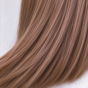 Light Brown Short Straight Human Hair <b>Wig</b> Bob Bobo Hairpiece Natural Scalp Middle Part for Women - Product Image 6