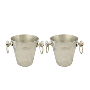 Antique Stainless Steel Ice Beverage <b>Bucket</b> Customized Regular Size for Bar Parties Unique Foreign Design Elegantly Packaged - Product Image 5
