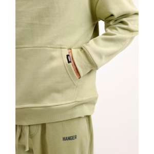 Sudadera con Capucha Sage Green Essential, Tejido French Terry Grueso, con Bordado 3D y Estampado en Color Carbón - Product Image 2