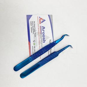 แหนบขนตาจับยึดด้วยพลาสม่าสีฟ้า90องศาสำหรับมืออาชีพ - Product Image 6