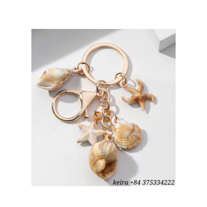 Porte-clés en coquillage naturel, cordon tressé pour accessoire de sac, souvenir, vente en gros du Vietnam - Product Image 4