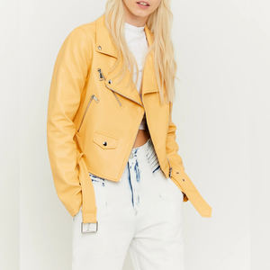 Veste en cuir tissé brut à fermeture éclair de couleur personnalisée de haute qualité en gros pour femmes, écologique et matelassée - Product Image 3