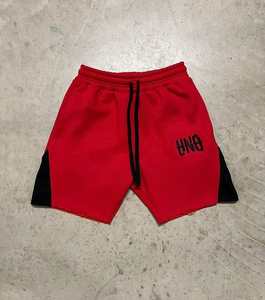 Men's 100% Terry Cotton Lightweight Summer Sweat <b>Shorts</b> Custom Embroidered Distressed Patchwork Raw Hem Breathable Knitted - Product Image 6