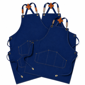 Waterproof Cotton Canvas Bib Sleeveless Chef's <b>Kitchen</b> <b>Apron</b> with Pockets Woven Fashionable - Product Image 3