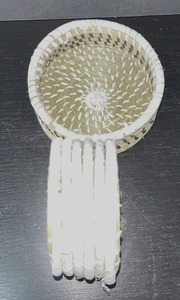 ที่รองแก้วหญ้าทะเลทอมือสีเขียวอ่อนสีขาวแทนชุด6ผลิตภัณฑ์ที่เป็นมิตรต่อสิ่งแวดล้อมทำจากเวียดนามขายส่ง - Product Image 3