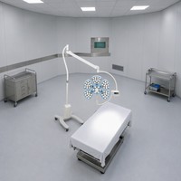 Mobile LED-Operationsleuchte mit Rollständer, Wiederaufladbarem Akku und Notfallfunktion für Tierkliniken und Chirurgie