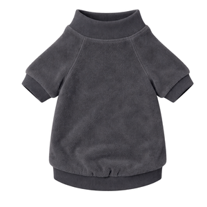 Sweat-shirt gris anthracite pour chien, polaire premium, pull pour petits chiens, vêtement pour animaux de compagnie confortable et léger avec col extensible - Product Image 4