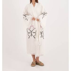 Kimono Largo para Mujer, Estilo Abierto, Capa Exterior con Caída Suave y un Atractivo de Moda sin Esfuerzo, Proveedor Indio - Product Image 6