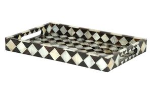 Bandeja de Servicio de Lujo Hecha a Mano con Incrustaciones de Nácar para Sala de Estar, Vajilla de Estilo Moderno, Multifuncional, Alta Calidad, Precio de Fábrica - Product Image 2