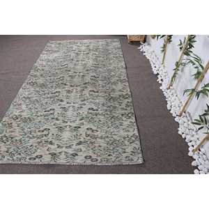 พรมตุรกีโบราณ ขนาด 4.7x8.4 ฟุต พรมปูพื้นสีเบจสไตล์โอเรียนทัล - Product Image 1