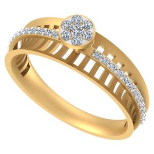 แหวนทอง14K/18K สำหรับผู้หญิงปรับแต่งได้เครื่องประดับงานแต่งงานน่ารักสุดหรูมีเพชรปลูกในห้องปฏิบัติการทรงกลมสำหรับของขวัญหมั้น - Product Image 2