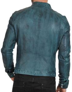 Veste de moto en cuir blanc pour homme, haute qualité, tendance, vente en gros OEM, logo personnalisé, modèle 2026 - Product Image 3
