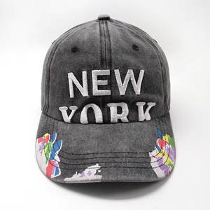 Casquettes/chapeaux de papa brodés lavés Vintage respirants personnalisés de qualité professionnelle à 6 panneaux pour lettre en tissu sergé de Style de rue Sport - Product Image 5