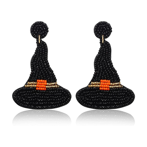 Halloween Christmas Accessories Wholesale Pumpkin Skull Drop Earrings for Halloween Buy From India - Product Image 1