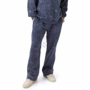 Survêtement de haute qualité en tissu lourd délavé à l'acide avec logo, confortable à porter, respirant, pour homme, utilisation hivernale - Product Image 3