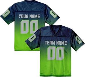 Camiseta de Fútbol Americano Personalizada con Nombre y Número de Equipo, en Múltiples Colores Degradados, Transpirable, Talla Grande, 100% Poliéster - Product Image 6