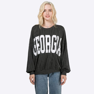 Pulls pour femmes personnalisés pour l'automne, sweat-shirt pour femmes, imprimé lettres, col rond, sweat-shirt tendance, pull en gros de haute qualité - Product Image 3