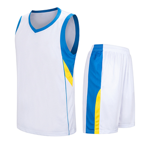 Alta calidad personalizado al por mayor 100 poliéster en blanco liso conjunto completo sublimación diseño Simple estrella baloncesto Jerseys Set - Product Image 3