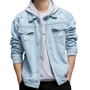 Offre Spéciale printemps et automne vêtements hommes veste en gros Denim vestes délavé à l'acide surdimensionné Jean veste pour hommes - Product Image 1
