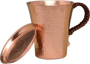 Tasse élégante en cuivre, verres polis faits à la main de qualité supérieure pour villa, cuisine, bar, hôtel et extérieur - Product Image 3