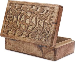 Caja de Joyería de Madera con Acabado de Lujo y Patrones Tallados a Mano para un Almacenamiento Compacto y Organizado, Precio al por Mayor Personalizable - Product Image 1