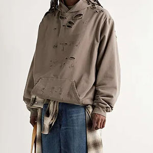 Plain Thick 500 Gsm Boxy Blank <b>Hoodie</b> Mens Thermal Cotton Oversized Fleece Custom <b>Hoodie</b> Manufacturer Heavyweight Cropped <b>Hoodie</b> - Product Image 5