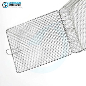 Fine Wire <b>Mesh</b> <b>Basket</b> with Lid Durable Stainless Steel Manual Container for Sterilization and Safe Medical Instrument <b>Storage</b> - Product Image 5