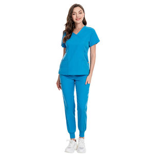 Uniformes Médicos Personalizados de Talla Grande para Mujer, Uniformes de Belleza Médica con Tela Elástica - Product Image 1