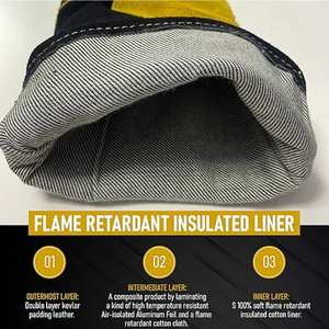 Heavy Duty Heat Resistant <b>Tig</b> <b>Welding</b> <b>Gloves</b> Customized Online Printed Best Looking Lightweight Eco Friendly <b>Welding</b> <b>Gloves</b> - Product Image 6