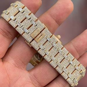 Dernière VVS Moissanite Diamant Glacé Mécanique De Luxe En Acier Inoxydable De Haute Qualité Cadran En Verre Personnalisé Montre Unisexe - Product Image 2