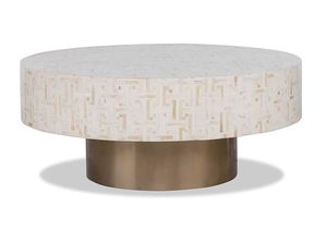 Vente en gros de tabouret rond moderne fait à la main incrustation d'os naturel meubles polis pour chambre à coucher salon HF CRAFTS usage domestique - Product Image 6