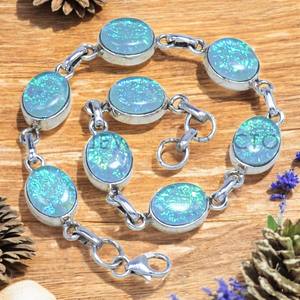Opal Gemstone <b>Bracelet</b> 925 Sterling <b>Silver</b> Artist Handmade Jewelry Beautiful Fine Design Bulk Wholesale <b>Silver</b> Jewelry <b>For</b> Her - Product Image 1