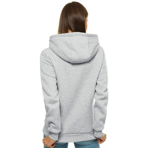 Sudadera con capucha de algodón para mujer, servicio OEM, diseño personalizado, con bolsillo canguro. - Product Image 3