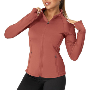 2025 <b>Yoga</b> Women Short Sports Workout <b>Jacket</b> Solid Color Quick Dry Lightweight Zip up Fitness Athletic Slim Fit <b>Yoga</b> <b>Jackets</b> - Product Image 2