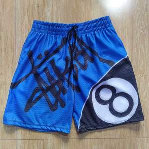 Pantalones cortos de baloncesto de malla para hombre de poliéster elastano lisos a la moda personalizados a granel al por mayor para hombre - Product Image 1