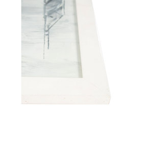 Tapisserie murale et tapis Jaipur en toile gris et noir de style contemporain, design américain par Painting - Product Image 3